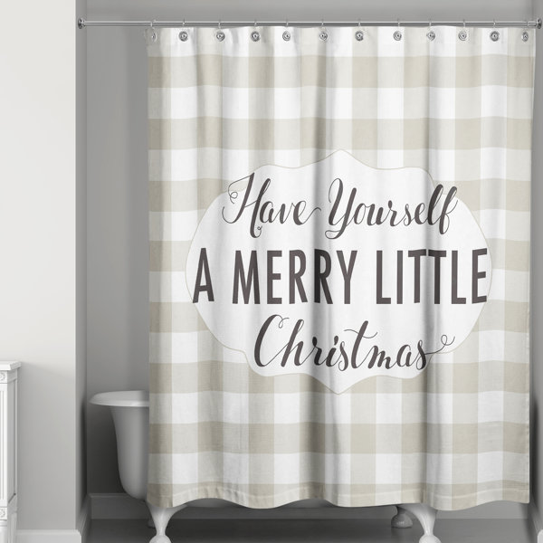 The Holiday Aisle® Vermont Striped Shower Curtain Wayfair